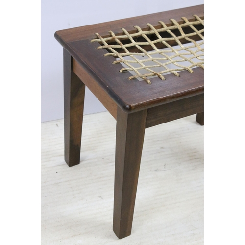 583 - Vintage hardwood small luggage rack by L. Kottler & Co, Cape Town