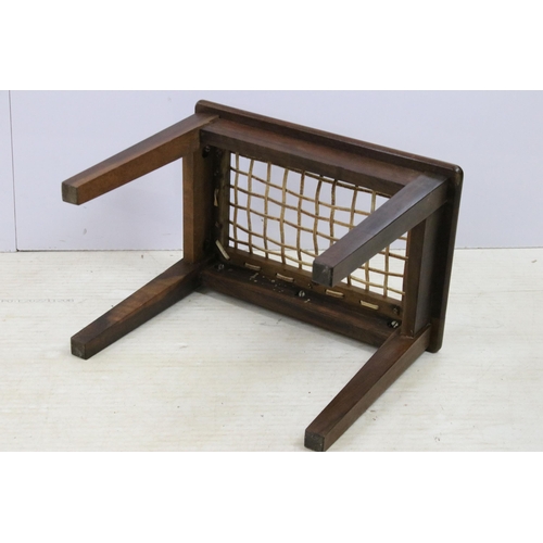 583 - Vintage hardwood small luggage rack by L. Kottler & Co, Cape Town