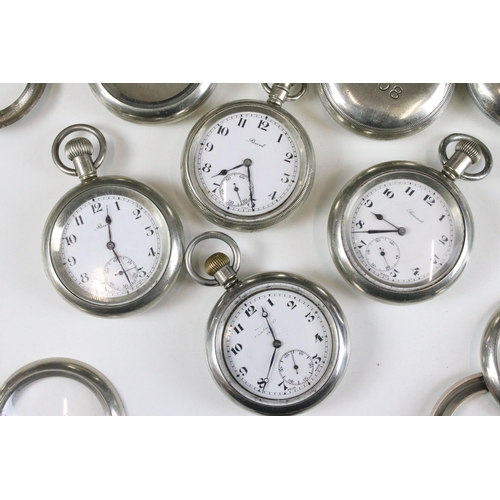 312 - Selection of pocket watches, to include Summit, Record together with pocket watch cases inscribed to... 