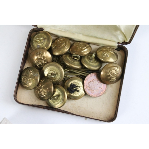 315 - Assorted collectables to include a silver Royal Life Saving Society medal, a bronze example,  two cl... 