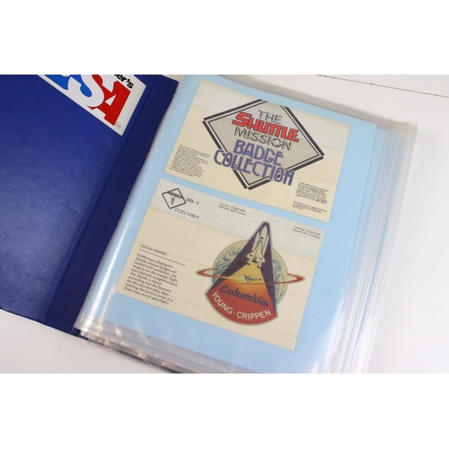 321 - Album of space travel and exploration stickers to include 'The Shuttle Mission Badge Collection' tog... 