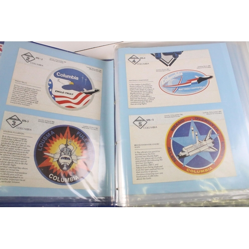 321 - Album of space travel and exploration stickers to include 'The Shuttle Mission Badge Collection' tog... 