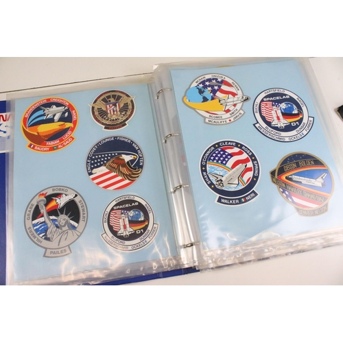 321 - Album of space travel and exploration stickers to include 'The Shuttle Mission Badge Collection' tog... 