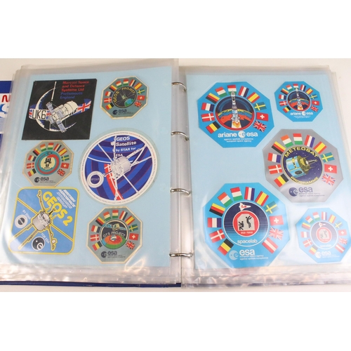 321 - Album of space travel and exploration stickers to include 'The Shuttle Mission Badge Collection' tog... 