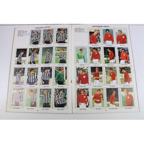 322 - Two Football sticker / stamp albums to include 1969-1970 and 1970-1971, both complete, together with... 