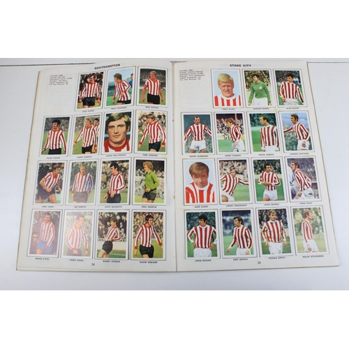 322 - Two Football sticker / stamp albums to include 1969-1970 and 1970-1971, both complete, together with... 