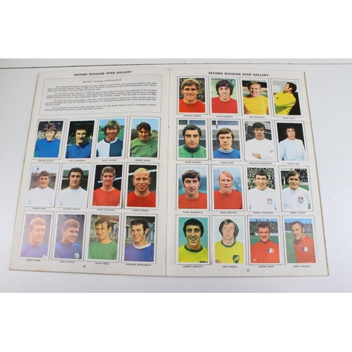 322 - Two Football sticker / stamp albums to include 1969-1970 and 1970-1971, both complete, together with... 