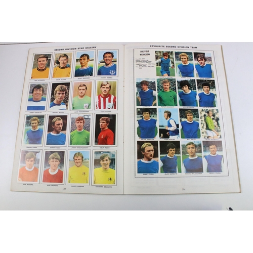 322 - Two Football sticker / stamp albums to include 1969-1970 and 1970-1971, both complete, together with... 