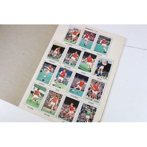 322 - Two Football sticker / stamp albums to include 1969-1970 and 1970-1971, both complete, together with... 