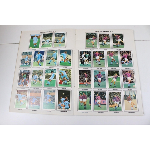 322 - Two Football sticker / stamp albums to include 1969-1970 and 1970-1971, both complete, together with... 