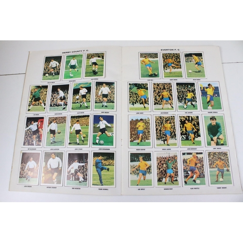 322 - Two Football sticker / stamp albums to include 1969-1970 and 1970-1971, both complete, together with... 