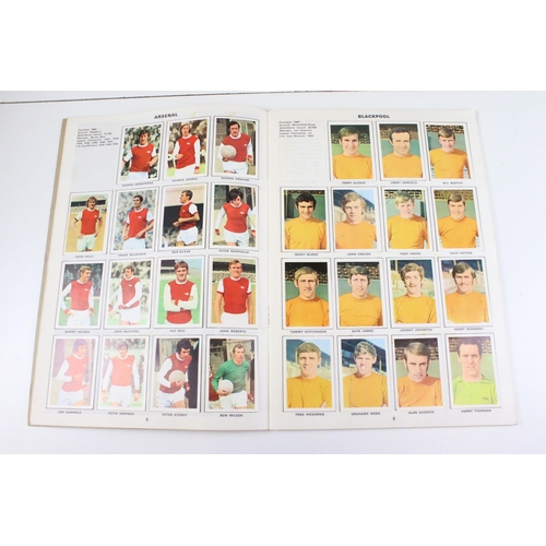 322 - Two Football sticker / stamp albums to include 1969-1970 and 1970-1971, both complete, together with... 