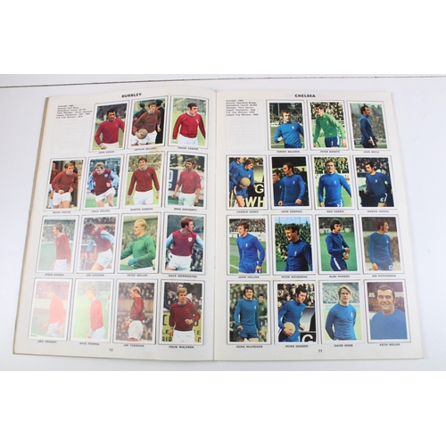 322 - Two Football sticker / stamp albums to include 1969-1970 and 1970-1971, both complete, together with... 