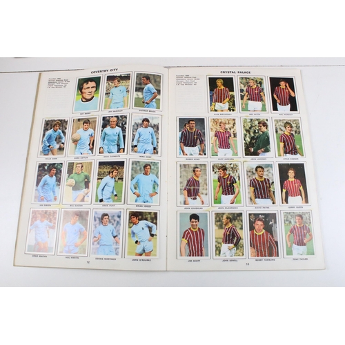 322 - Two Football sticker / stamp albums to include 1969-1970 and 1970-1971, both complete, together with... 