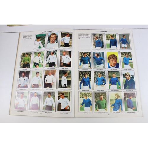 322 - Two Football sticker / stamp albums to include 1969-1970 and 1970-1971, both complete, together with... 