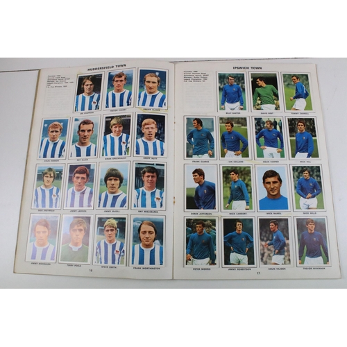 322 - Two Football sticker / stamp albums to include 1969-1970 and 1970-1971, both complete, together with... 