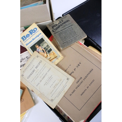 294 - Collection of assorted ephemera and coins to include Civil Defence Nuclear war guides, photographs o... 