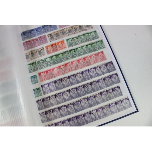 375 - Collection of stamps presented across 14 albums to include mostly 20th Century world franked stamps,... 