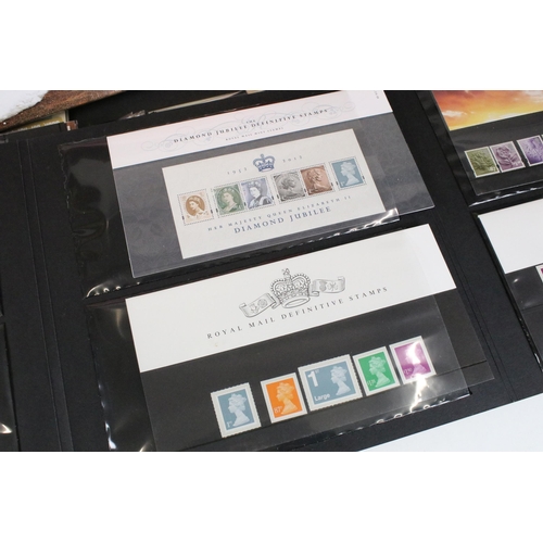 377 - Collection of mostly recent presentation pack stamps to include approx 100 + packs, mostly with asso... 