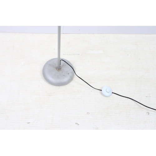 449 - Silver angle poise floor lamp, H 133cm