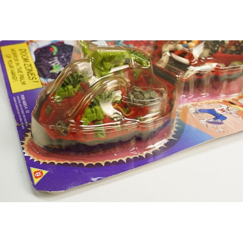 258 - Carded Bluebird Mighty Max Extinguishes the Fire Alien play set, unopened, some discolouring to bubb... 