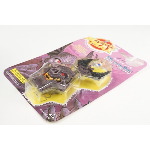 259 - Four carded Bluebird Mighty Max play sets to include Defeats Nightwing, Out-freaks Freaks (card bend... 