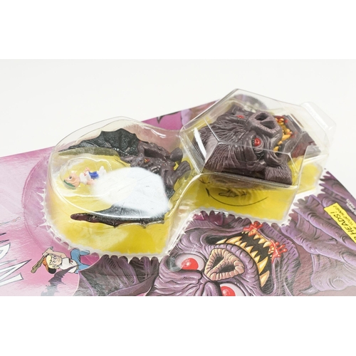 259 - Four carded Bluebird Mighty Max play sets to include Defeats Nightwing, Out-freaks Freaks (card bend... 