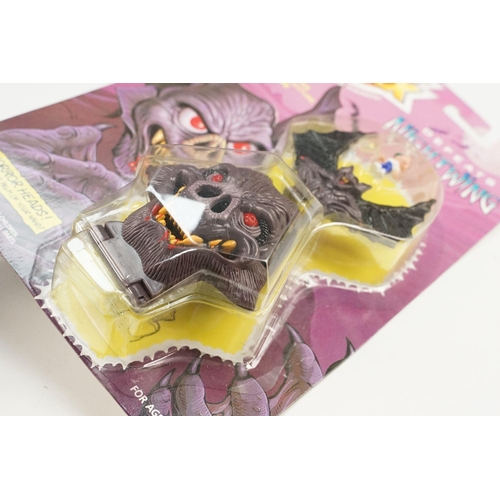 259 - Four carded Bluebird Mighty Max play sets to include Defeats Nightwing, Out-freaks Freaks (card bend... 