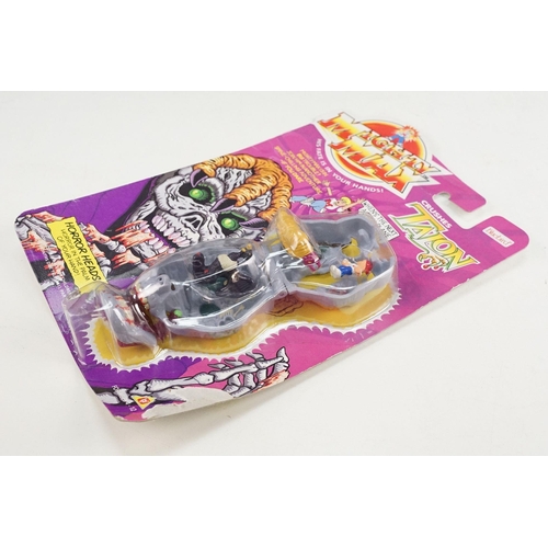 259 - Four carded Bluebird Mighty Max play sets to include Defeats Nightwing, Out-freaks Freaks (card bend... 