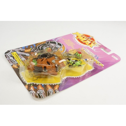 259 - Four carded Bluebird Mighty Max play sets to include Defeats Nightwing, Out-freaks Freaks (card bend... 