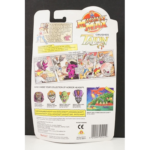 259 - Four carded Bluebird Mighty Max play sets to include Defeats Nightwing, Out-freaks Freaks (card bend... 