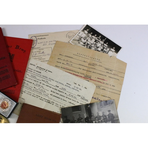 330 - Collection of medals and Second World war ephemera relating to a Jack Gardiner Smith (Middlesex regi... 