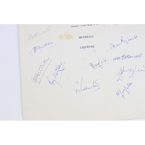 338 - Union-Castle Line signed farewell luncheon to the South African cricket team menu, dated Southampton... 