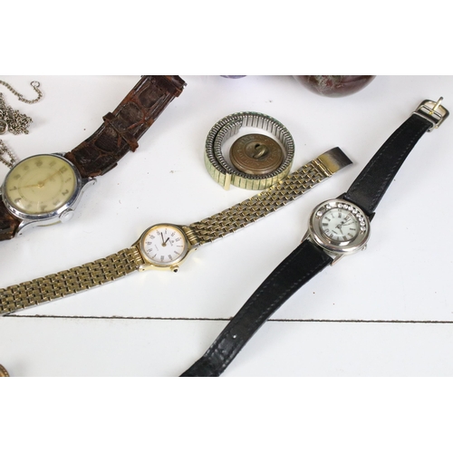 344 - Collection of late 20th Century assorted pocket watches and a small selection of wrist watches inclu... 