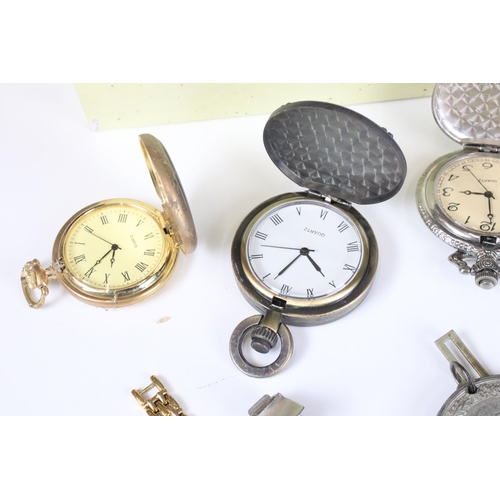 344 - Collection of late 20th Century assorted pocket watches and a small selection of wrist watches inclu... 