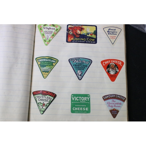 349 - Collection of assorted ephemera to include a collection of labels including cheese, match box and ci... 