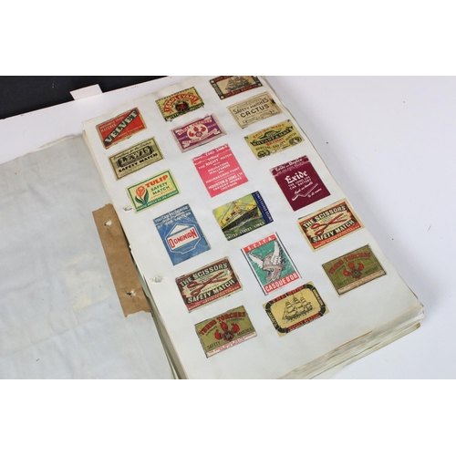 349 - Collection of assorted ephemera to include a collection of labels including cheese, match box and ci... 