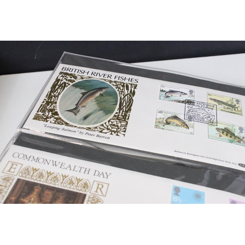 353 - Collection of first day cover stamps across five albums covering a wide range of subjects together w... 