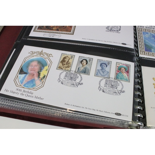 353 - Collection of first day cover stamps across five albums covering a wide range of subjects together w... 