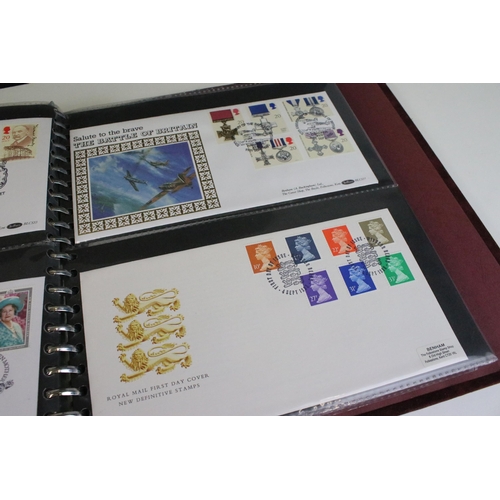 353 - Collection of first day cover stamps across five albums covering a wide range of subjects together w... 