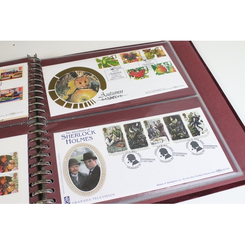 353 - Collection of first day cover stamps across five albums covering a wide range of subjects together w... 