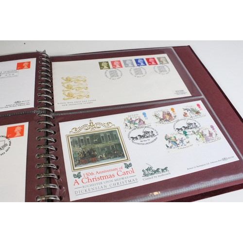 353 - Collection of first day cover stamps across five albums covering a wide range of subjects together w... 