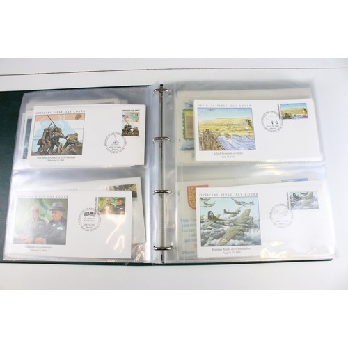 305 - Stamps - album of First Day Covers, subjects include World War II, Channel Islands and others