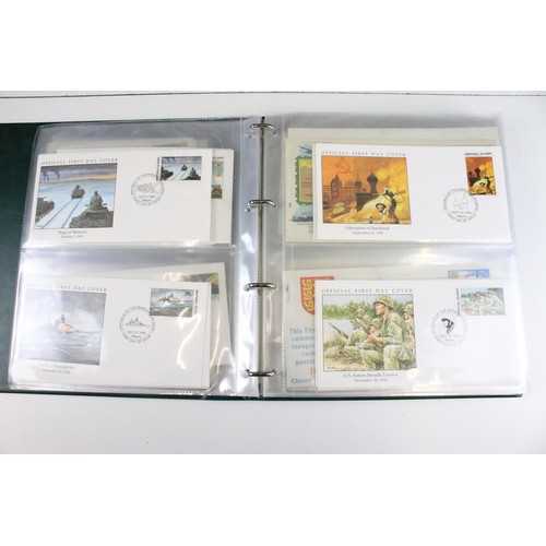 305 - Stamps - album of First Day Covers, subjects include World War II, Channel Islands and others