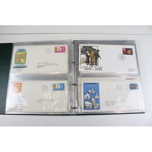 305 - Stamps - album of First Day Covers, subjects include World War II, Channel Islands and others