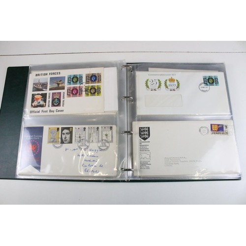 305 - Stamps - album of First Day Covers, subjects include World War II, Channel Islands and others