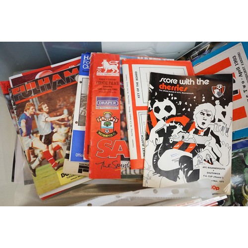 361 - Collection of assorted football programmes from the 1960s onwards to include FA cup finals, internat... 