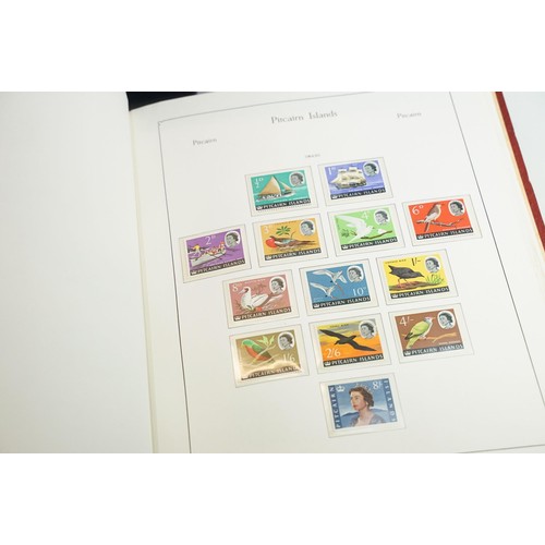 364 - Collection of British commonwealth stamps across four albums which appear mostly complete, countries... 