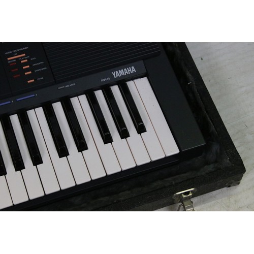 455 - Yamaha PSR-70 piano keyboard set within a fitted case.