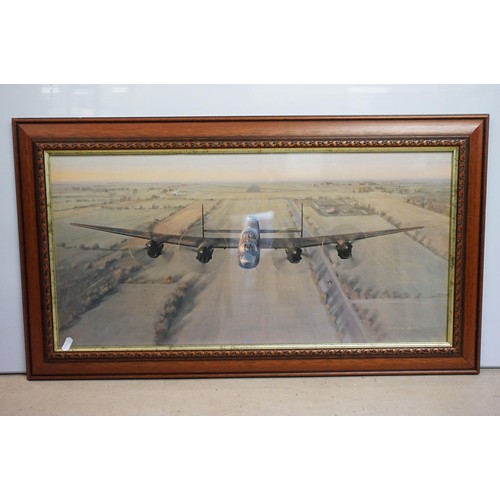 466 - Collection of aviation related prints to include a series of unframed RAF plane prints including a s... 